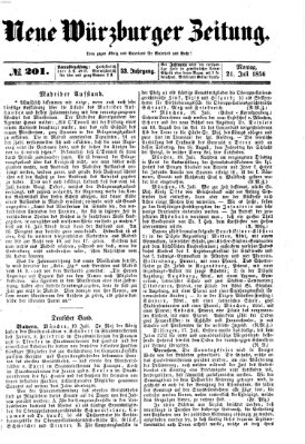 Neue Würzburger Zeitung Montag 21. Juli 1856