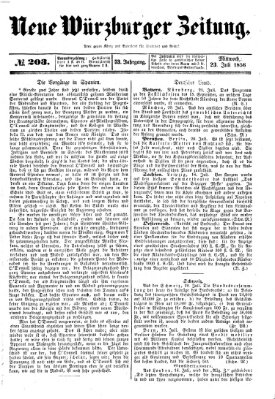 Neue Würzburger Zeitung Mittwoch 23. Juli 1856