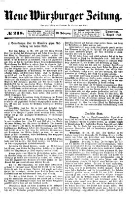 Neue Würzburger Zeitung Donnerstag 7. August 1856