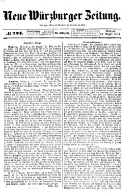 Neue Würzburger Zeitung Mittwoch 13. August 1856