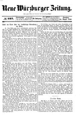 Neue Würzburger Zeitung Samstag 16. August 1856