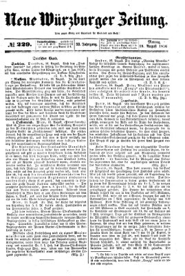 Neue Würzburger Zeitung Montag 18. August 1856