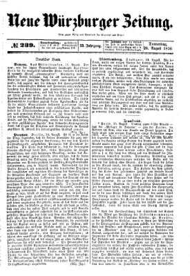 Neue Würzburger Zeitung Donnerstag 28. August 1856