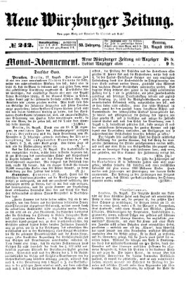 Neue Würzburger Zeitung Sonntag 31. August 1856