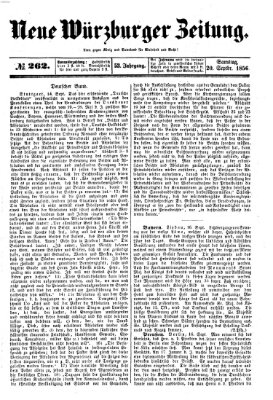 Neue Würzburger Zeitung Samstag 20. September 1856