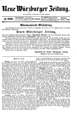 Neue Würzburger Zeitung Sonntag 21. September 1856