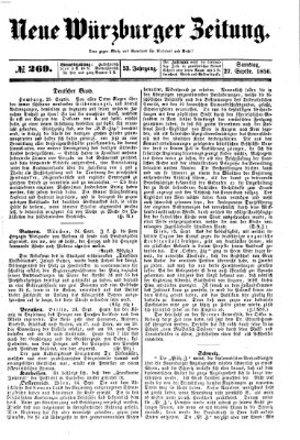 Neue Würzburger Zeitung Samstag 27. September 1856