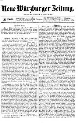 Neue Würzburger Zeitung Samstag 11. Oktober 1856