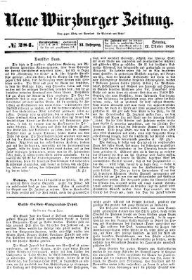 Neue Würzburger Zeitung Sonntag 12. Oktober 1856