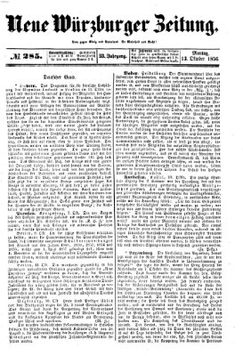 Neue Würzburger Zeitung Montag 13. Oktober 1856