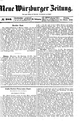 Neue Würzburger Zeitung Dienstag 14. Oktober 1856