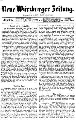 Neue Würzburger Zeitung Samstag 18. Oktober 1856