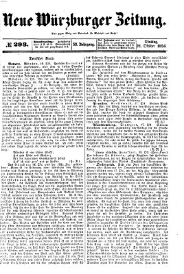 Neue Würzburger Zeitung Dienstag 21. Oktober 1856