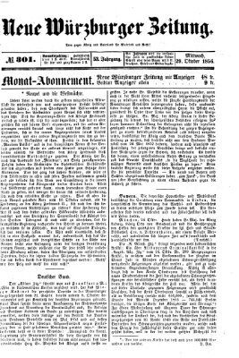 Neue Würzburger Zeitung Mittwoch 29. Oktober 1856