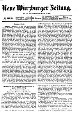 Neue Würzburger Zeitung Dienstag 11. November 1856