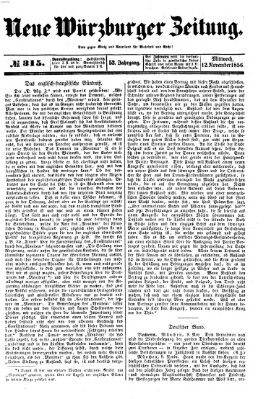 Neue Würzburger Zeitung Mittwoch 12. November 1856