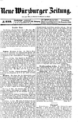 Neue Würzburger Zeitung Donnerstag 20. November 1856