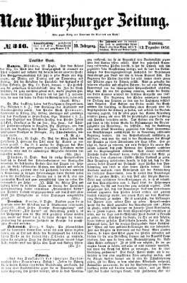 Neue Würzburger Zeitung Samstag 13. Dezember 1856