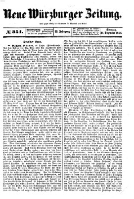 Neue Würzburger Zeitung Sonntag 21. Dezember 1856