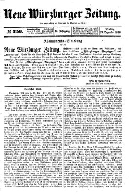 Neue Würzburger Zeitung Dienstag 23. Dezember 1856