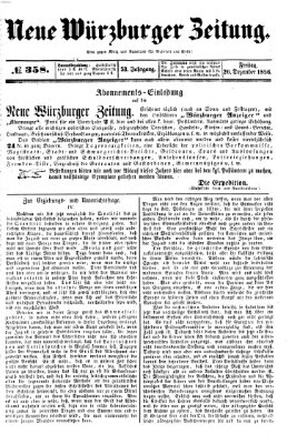 Neue Würzburger Zeitung Freitag 26. Dezember 1856