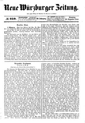 Neue Würzburger Zeitung Samstag 27. Dezember 1856