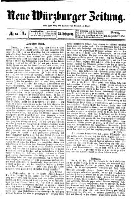 Neue Würzburger Zeitung Montag 29. Dezember 1856