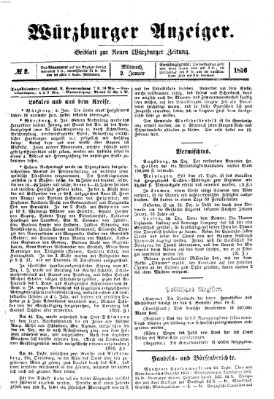 Würzburger Anzeiger (Neue Würzburger Zeitung) Mittwoch 2. Januar 1856