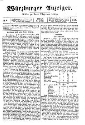 Würzburger Anzeiger (Neue Würzburger Zeitung) Mittwoch 9. Januar 1856