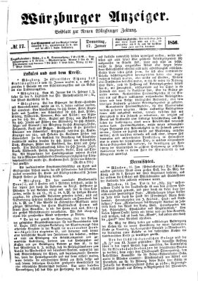 Würzburger Anzeiger (Neue Würzburger Zeitung) Donnerstag 17. Januar 1856