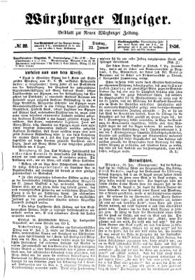 Würzburger Anzeiger (Neue Würzburger Zeitung) Dienstag 22. Januar 1856