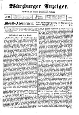 Würzburger Anzeiger (Neue Würzburger Zeitung) Mittwoch 30. Januar 1856