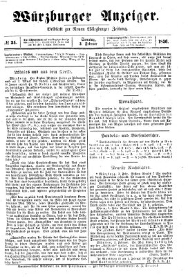 Würzburger Anzeiger (Neue Würzburger Zeitung) Sonntag 3. Februar 1856