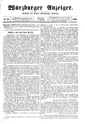 Würzburger Anzeiger (Neue Würzburger Zeitung) Samstag 9. Februar 1856