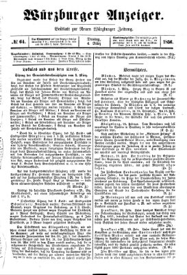 Würzburger Anzeiger (Neue Würzburger Zeitung) Dienstag 4. März 1856