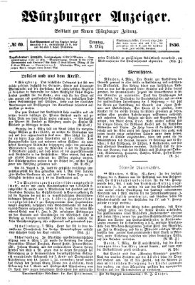 Würzburger Anzeiger (Neue Würzburger Zeitung) Sonntag 9. März 1856