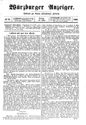 Würzburger Anzeiger (Neue Würzburger Zeitung) Freitag 14. März 1856