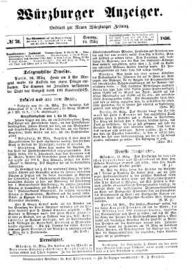 Würzburger Anzeiger (Neue Würzburger Zeitung) Sonntag 16. März 1856