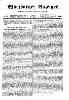 Würzburger Anzeiger (Neue Würzburger Zeitung) Dienstag 18. März 1856