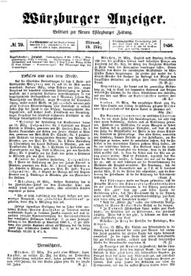 Würzburger Anzeiger (Neue Würzburger Zeitung) Mittwoch 19. März 1856