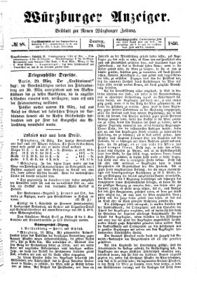 Würzburger Anzeiger (Neue Würzburger Zeitung) Samstag 29. März 1856