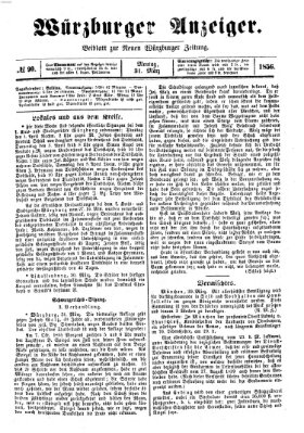 Würzburger Anzeiger (Neue Würzburger Zeitung) Montag 31. März 1856