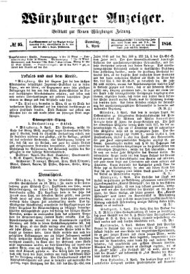 Würzburger Anzeiger (Neue Würzburger Zeitung) Samstag 5. April 1856