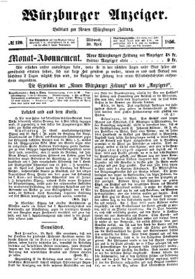 Würzburger Anzeiger (Neue Würzburger Zeitung) Mittwoch 30. April 1856