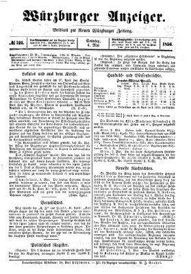 Würzburger Anzeiger (Neue Würzburger Zeitung) Sonntag 4. Mai 1856