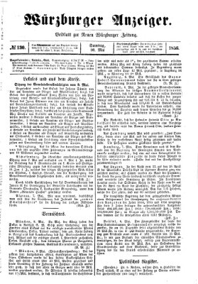 Würzburger Anzeiger (Neue Würzburger Zeitung) Samstag 10. Mai 1856