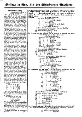 Würzburger Anzeiger (Neue Würzburger Zeitung) Donnerstag 15. Mai 1856