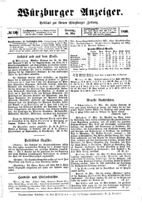 Würzburger Anzeiger (Neue Würzburger Zeitung) Sonntag 18. Mai 1856