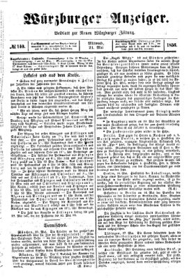 Würzburger Anzeiger (Neue Würzburger Zeitung) Mittwoch 21. Mai 1856