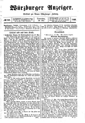 Würzburger Anzeiger (Neue Würzburger Zeitung) Donnerstag 29. Mai 1856